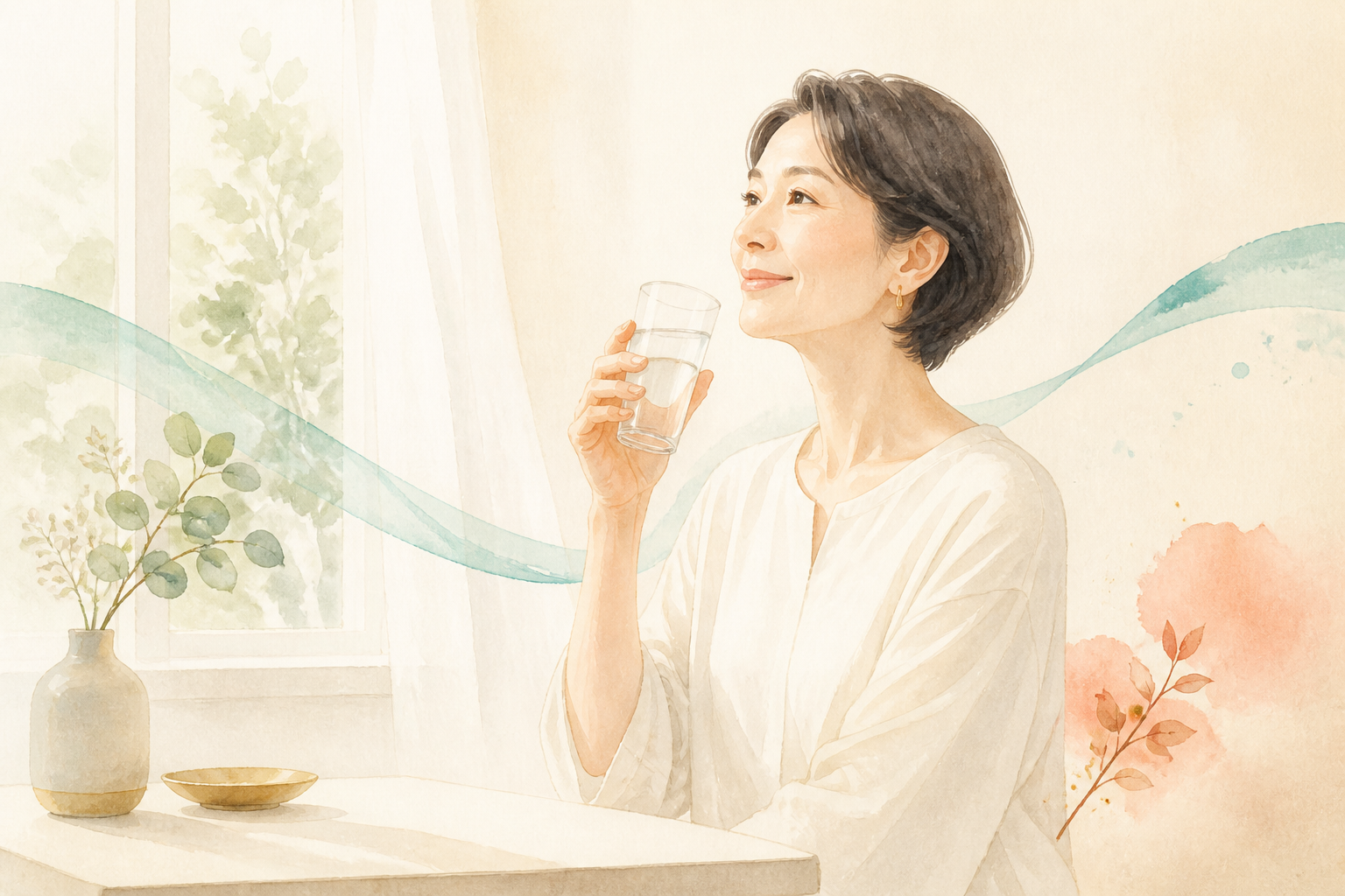 お水を飲んでくださいね❤